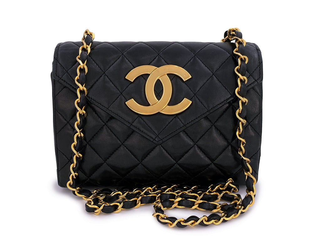 Chanel Vintage Cc Chain Flap Bag Quilted Suede Small