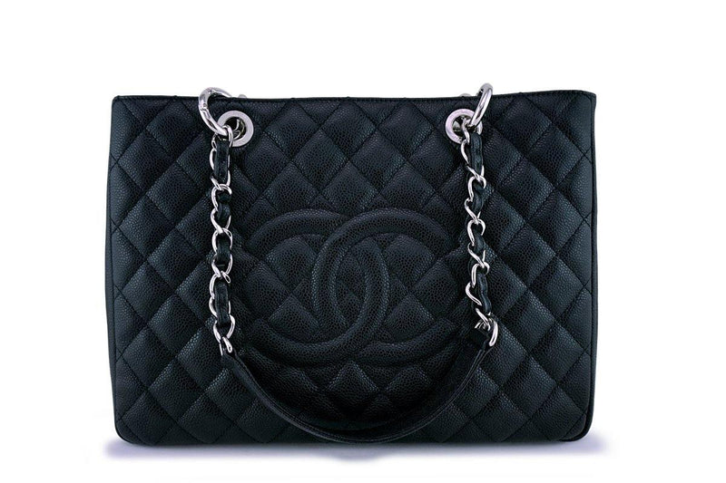 Chanel Black Caviar Classic Grand Shopper Tote GST Shopping Bag SHW –  Boutique Patina