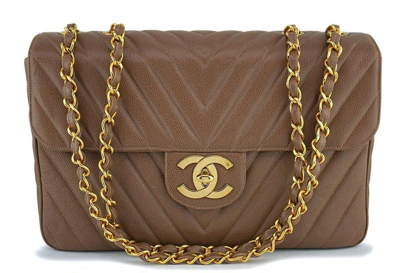 Chanel Classic Jumbo Chevron Double Flap Bag