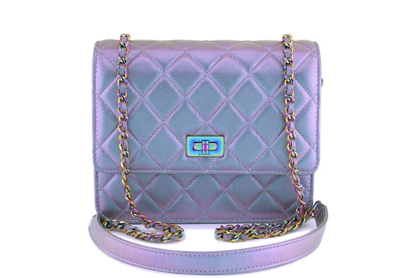 Chanel Iridescent Purple Mermaid Reissue Wallet on Chain WOC Mini Bag - Boutique Patina