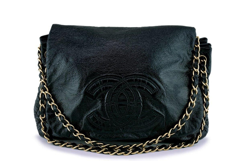 Chanel Patent Large Rock and Chain Flap Bag - Boutique Patina