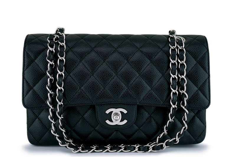 Chanel Black Caviar Medium Classic Double Flap Bag SHW - Boutique Patina