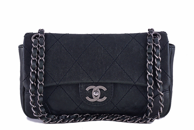 Chanel Black Distressed Caviar Outdoor Ligne Classic Flap Bag – Boutique  Patina