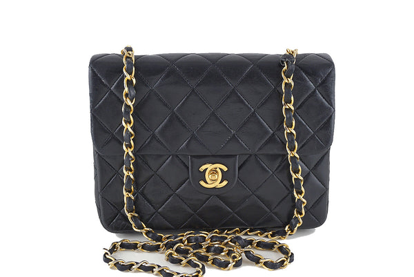 Chanel Vintage Black Lambskin Small Classic Quilted Flap Bag - Boutique Patina