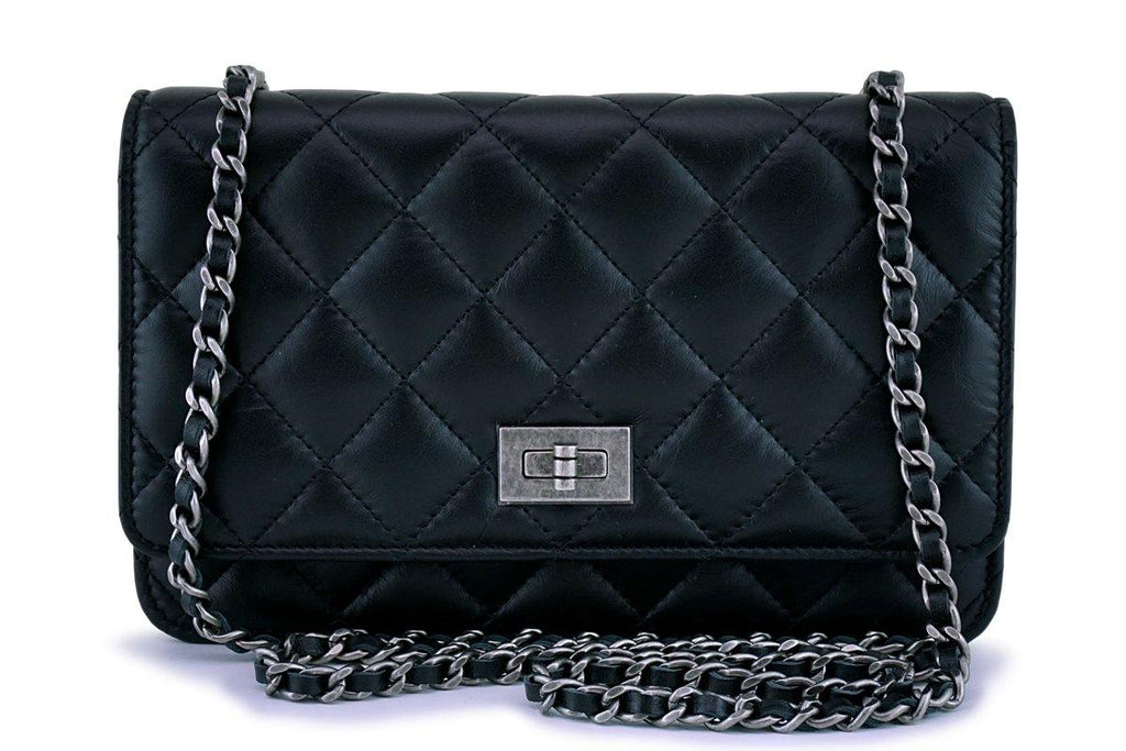 New Chanel Black Classic Reissue WOC Wallet on Chain Bag RHW 62845