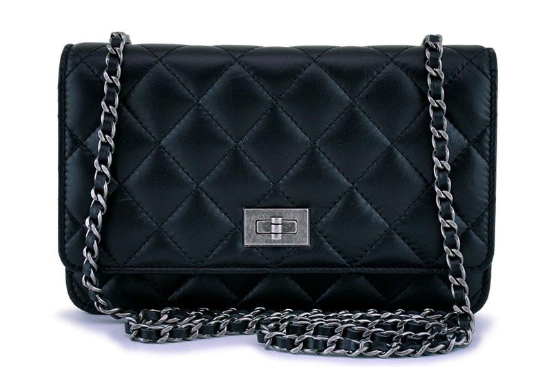 chanel belt bag black leather