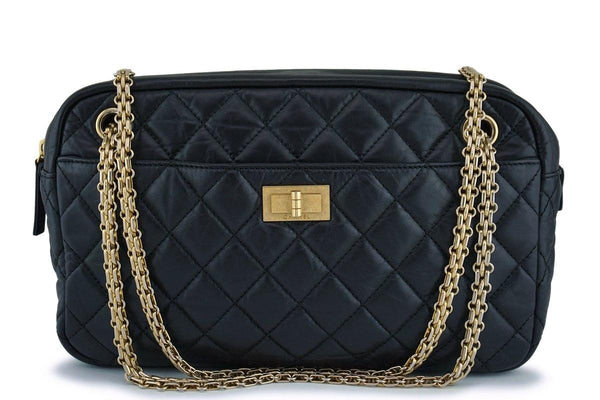 Chanel Black Classic 2.55 Reissue Camera Case Bag GHW - Boutique Patina