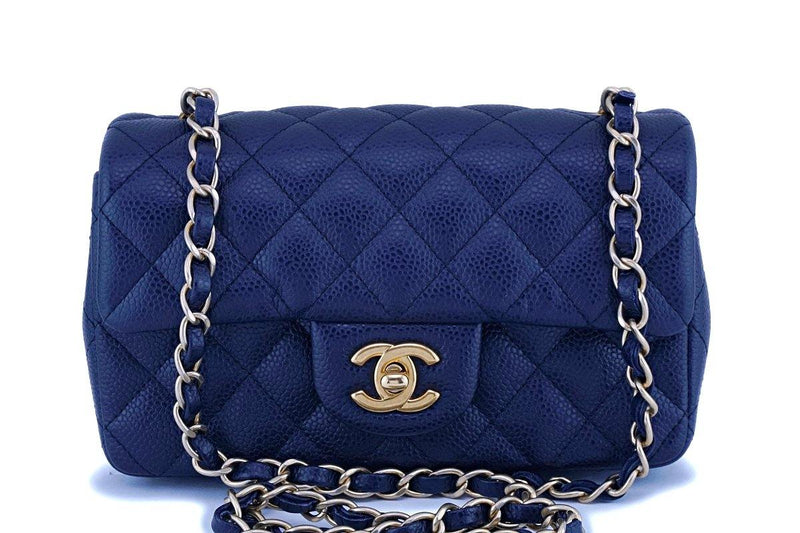 Chanel Navy Blue Caviar Rectangular Mini Classic Flap Bag GHW – Boutique  Patina
