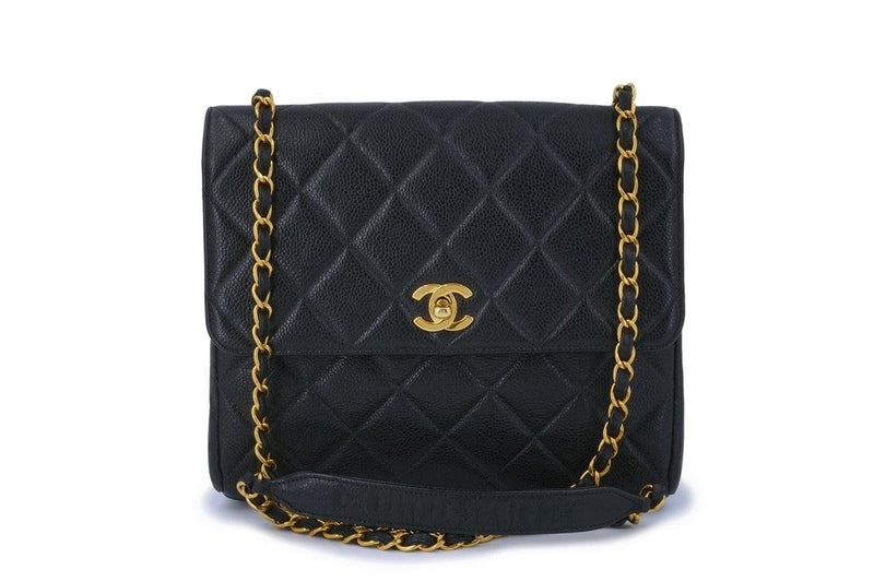 Chanel Vintage Black Caviar Medium Crossbody Flap Bag 24k GHW – Boutique  Patina