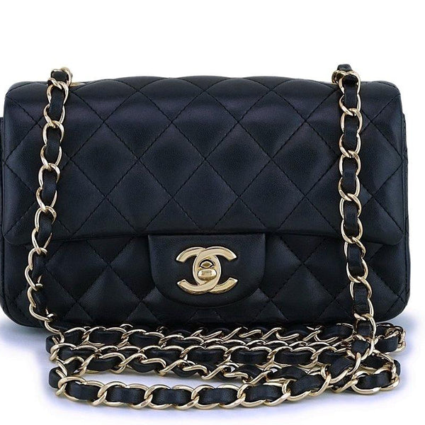 NIB 22C Chanel Gray Rectangular Mini Flap Bag GHW Gris – Boutique Patina