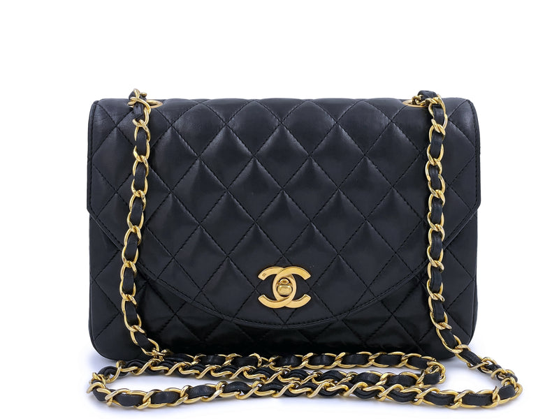 Chanel 1989 Vintage Classic Curved Flap Bag Black 24k GHW