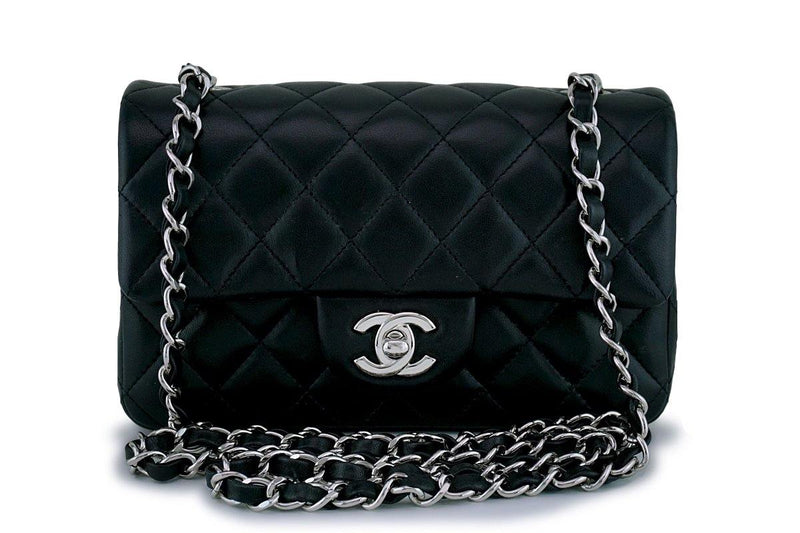 Chanel Black Classic Quilted Rectangular Mini Flap Bag SHW - Boutique Patina