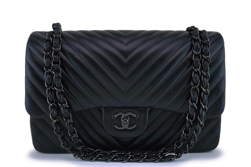 Chanel So Black Jumbo - 8 For Sale on 1stDibs  chanel so black chevron  jumbo, chanel chevron so black, chanel so black collection