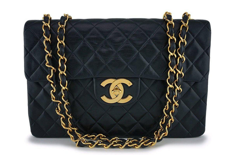 Chanel Vintage Black Maxi Jumbo XL Classic Flap Bag 24k GHW – Boutique  Patina