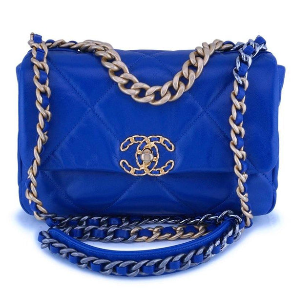 NIB 20P Chanel Blue Chanel 19 Small Flap Bag GHW – Boutique Patina