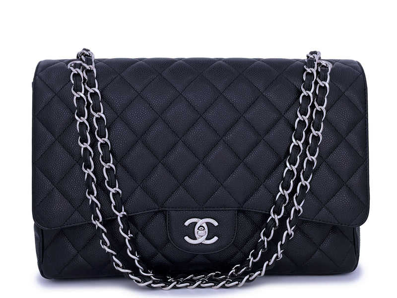 Chanel Black Caviar Maxi Classic Single Flap Bag SHW – Boutique Patina