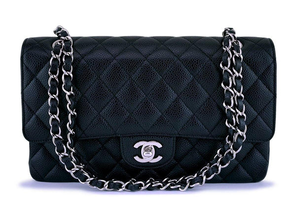 Chanel Peach Caviar Medium Flap GHW Bag