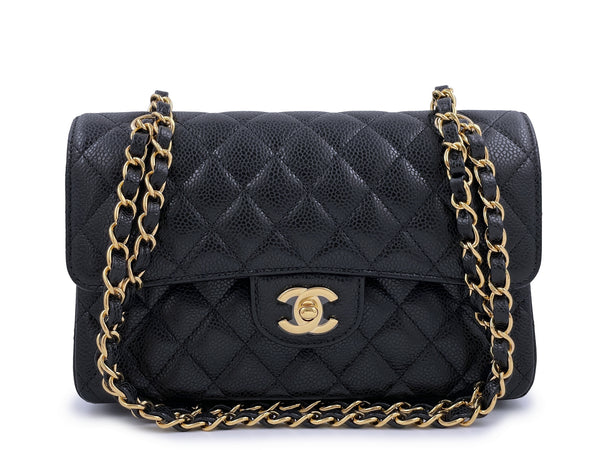 NIB Chanel Small Caviar Classic Double Flap Bag Black GHW - Boutique Patina