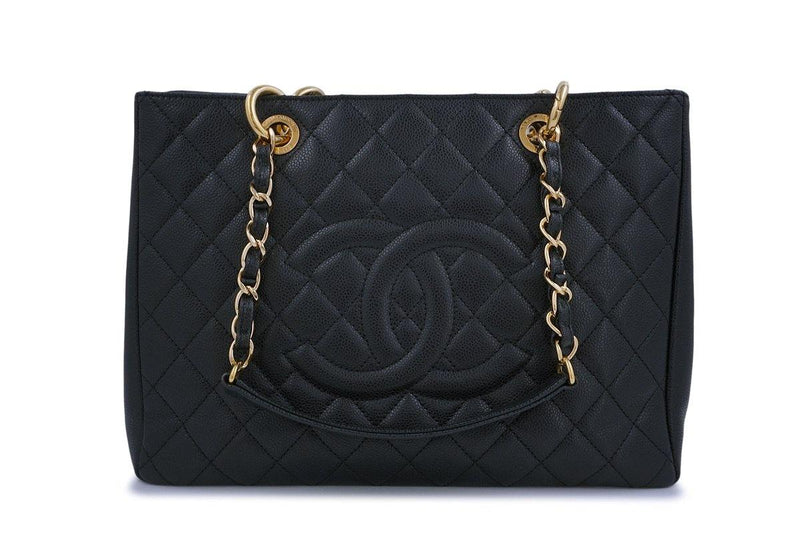 Chanel Black  Caviar Grand Shopper Tote GST Bag GHW - Boutique Patina