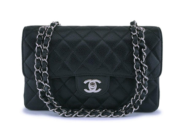 Chanel Black Small Caviar Classic Double Flap Bag SHW - Boutique Patina