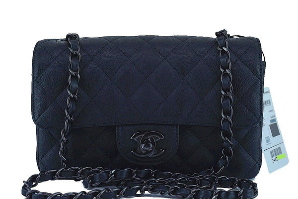NWT 17S Chanel So Black Classic Mini 2.55 Rectangular Flap Bag - Boutique Patina
