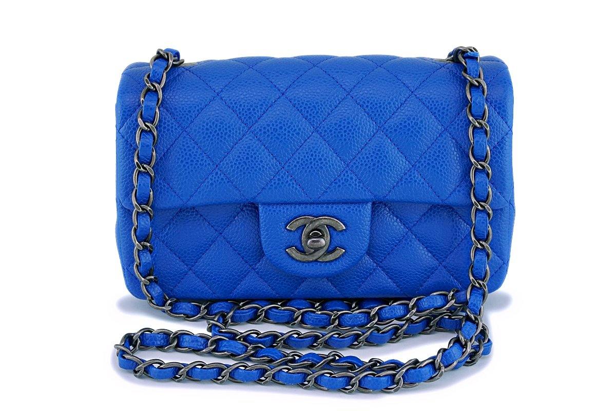 Cobalt blue chanel bag sale