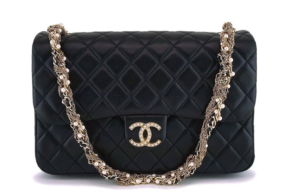 Chanel 19C Black White Sequin Medium Classic Flap Bag GHW – Boutique Patina