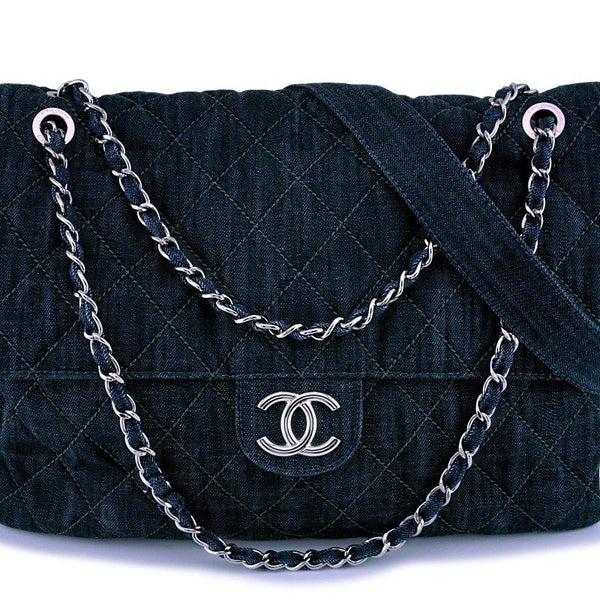 Chanel Denim XL Classic Messenger Flap Tote Bag – Boutique Patina
