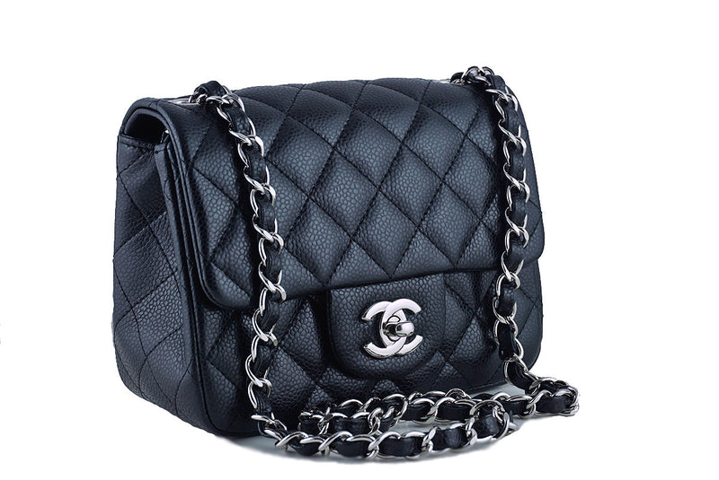 Chanel Black Caviar Square Mini Classic Flap Bag GHW – Boutique Patina