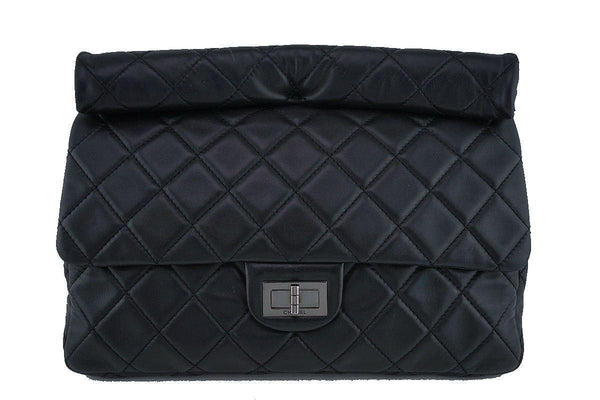 Chanel Black Classic Quilted Reissue Clutch Flap Purse Bag RHW - Boutique Patina
