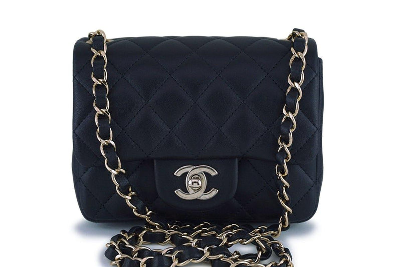 New Chanel Black Classic Quilted Square Mini 2.55 Flap Bag GHW - Boutique Patina