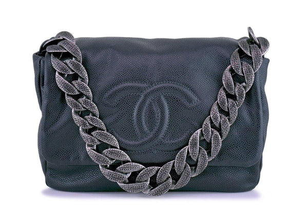 Chanel Gray Caviar 31 Timeless Flap Bag - Boutique Patina
