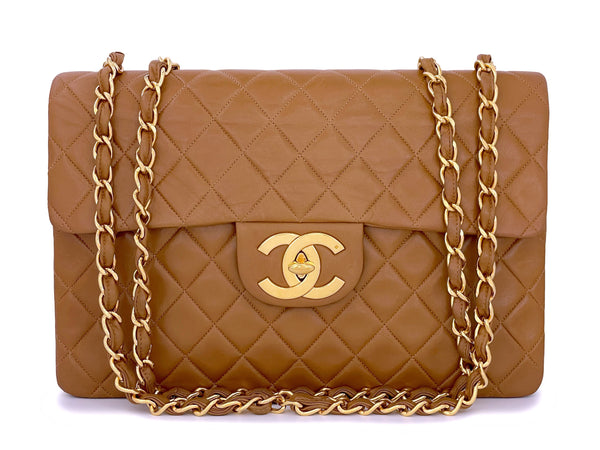 Chanel 1993 Vintage Caramel Beige-Brown Maxi 