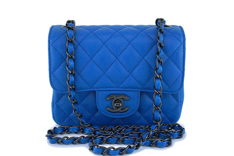 chanel blue mini bag