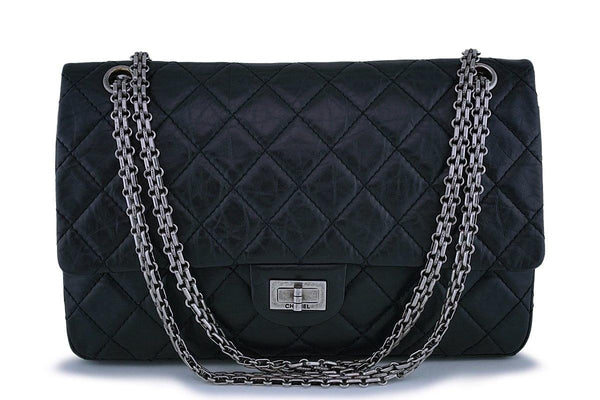 Chanel Black Medium 226 2.55 Reissue Classic Double Flap Bag RHW - Boutique Patina