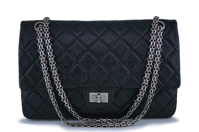 Chanel Black Medium 226 2.55 Reissue Classic Double Flap Bag RHW