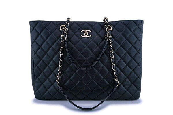 Chanel Black Caviar Large Timeless Classic Grand Shopper Tote Bag GHW - Boutique Patina