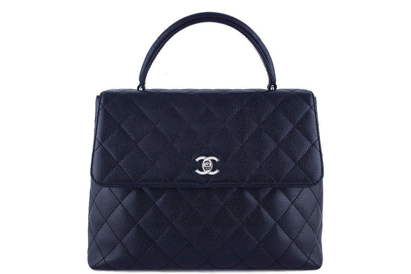 Chanel Black 2.55 Classic Quilted Kelly Flap Satchel Bag - Boutique Patina