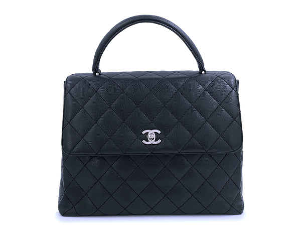 Chanel Vintage Black Caviar Kelly Bag SHW - Boutique Patina