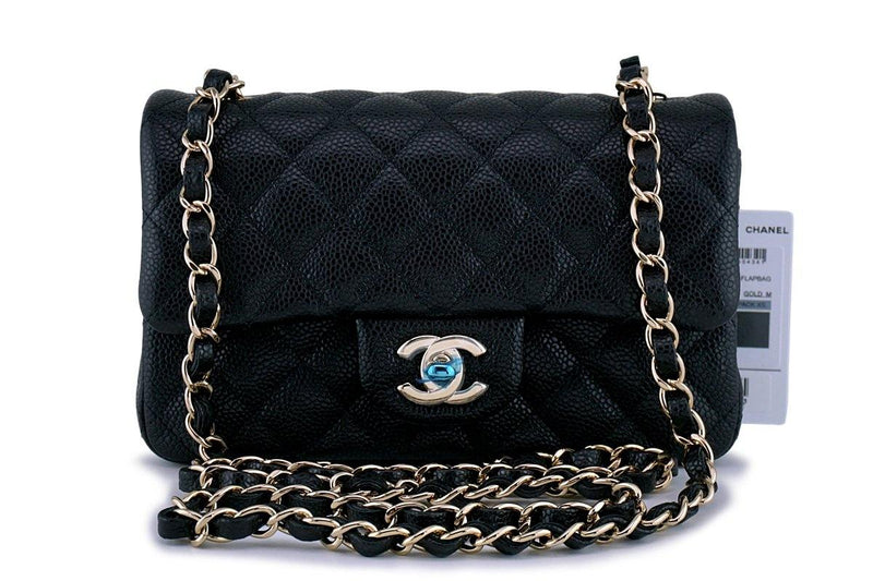NWT 18S Chanel Black Caviar Classic Quilted Rectangular Mini Flap Bag –  Boutique Patina