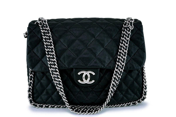 Chanel Black Classic Chain Around Maxi Luxe Flap Bag - Boutique Patina