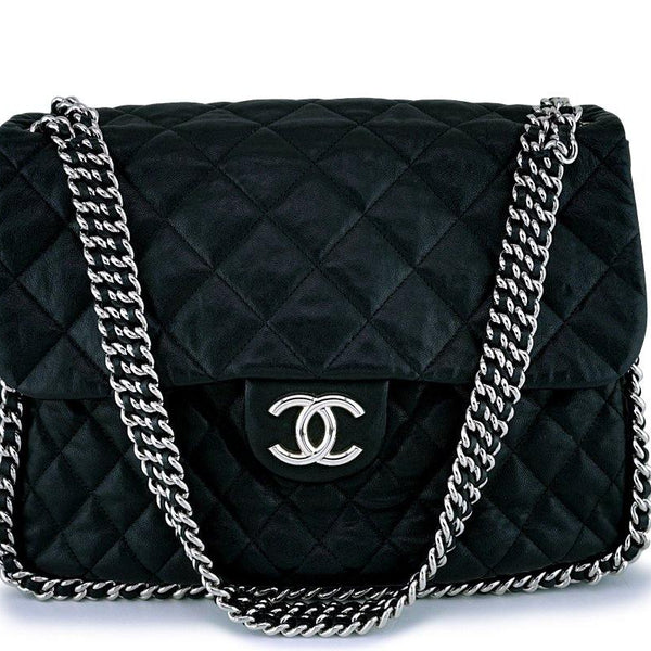Chanel Black Classic Chain Around Maxi Luxe Flap Bag – Boutique