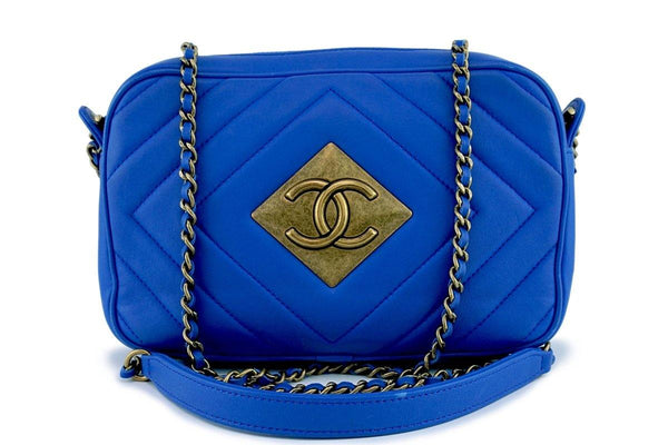 Chanel Turquoise Blue Timeless Classic Camera Case Bag - Boutique Patina