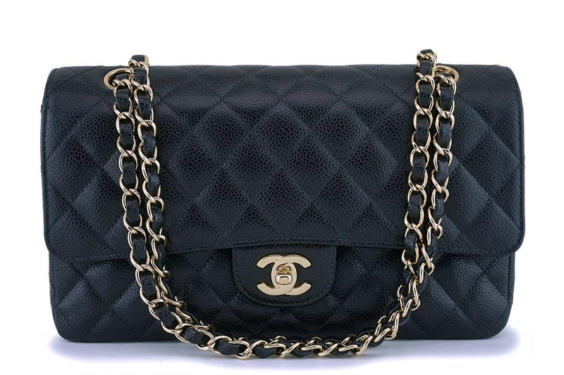 Chanel Black Caviar Medium Classic Double Flap Bag 24K GHW - Boutique Patina