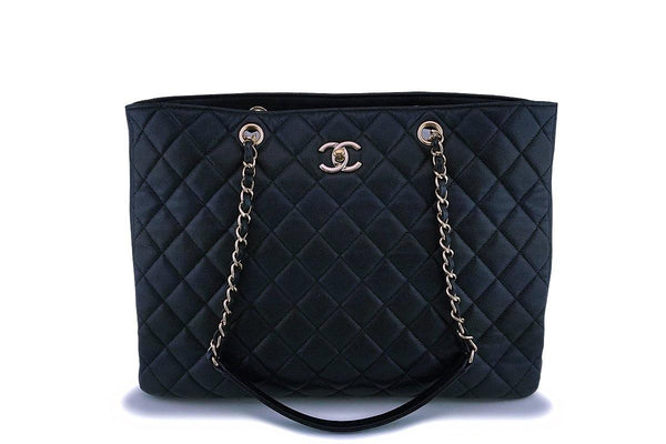 Chanel Black Caviar Timeless Classic Grand Shopper Tote Bag GHW - Boutique Patina