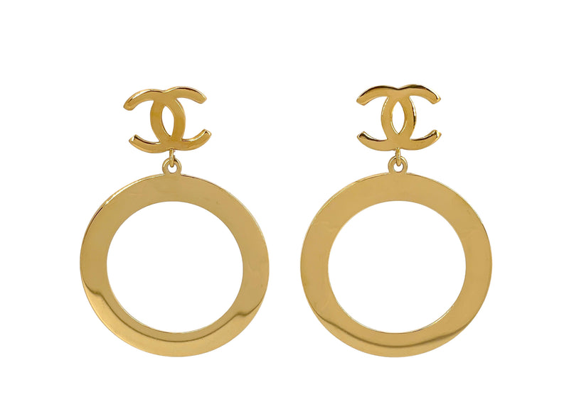 Rare Chanel Vintage Circle Hoop Dangle Earrings – Boutique Patina