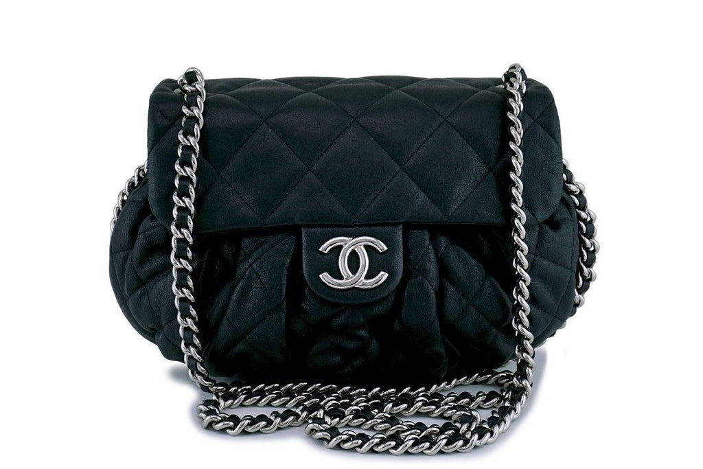 Chanel Black Mini/Small Chain Around Rounded Classic Cross Body Flap B –  Boutique Patina