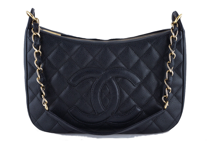 Chanel Black Caviar Quilted Camera Case Shopper Tote Bag - Boutique Patina