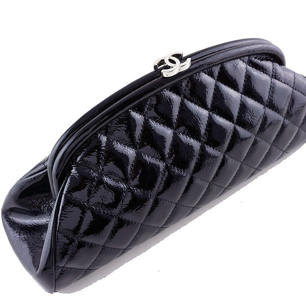 Chanel Black Timeless Quilted Kisslock Clutch Bag – Boutique Patina