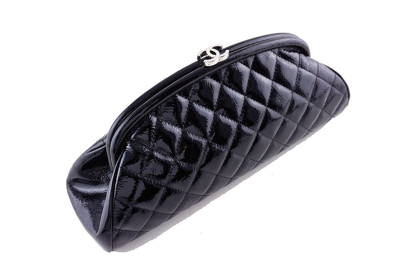 Chanel Black Timeless Quilted Kisslock Clutch Bag - Boutique Patina